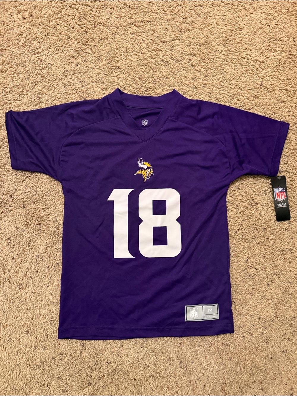 NFL Kids Minnesota Vikings Purple Jersey #18